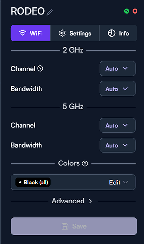 AP quick settings